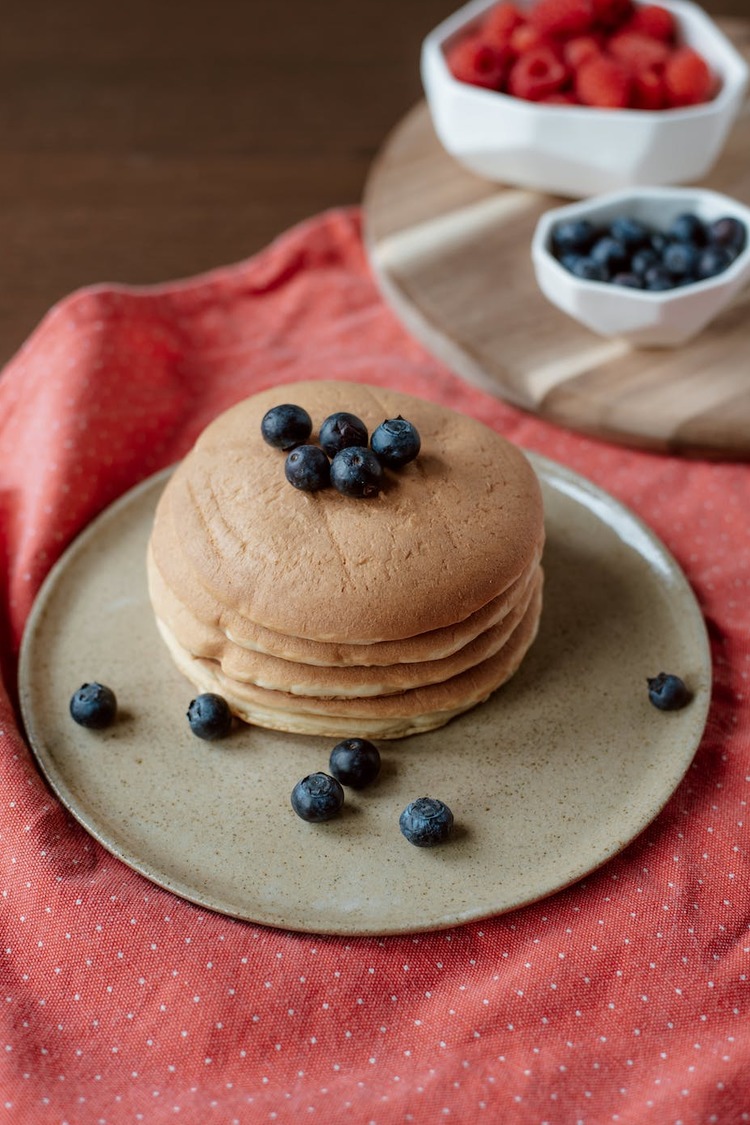 Keto Recipe - Keto Almond Flour Pancakes with Blueberries