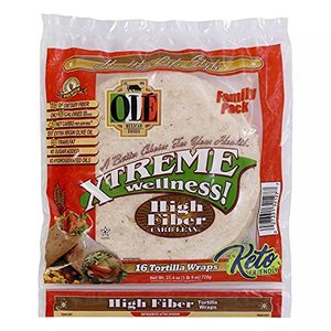 Ole Mexican Foods Xtreme Wellness High-Fiber Low-Carb Keto-Friendly Tortilla Wraps