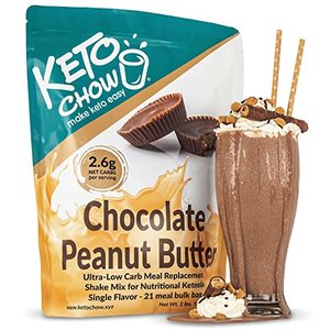 Keto Chow Chocolate Peanut Butter Meal Replacement Shake Powder